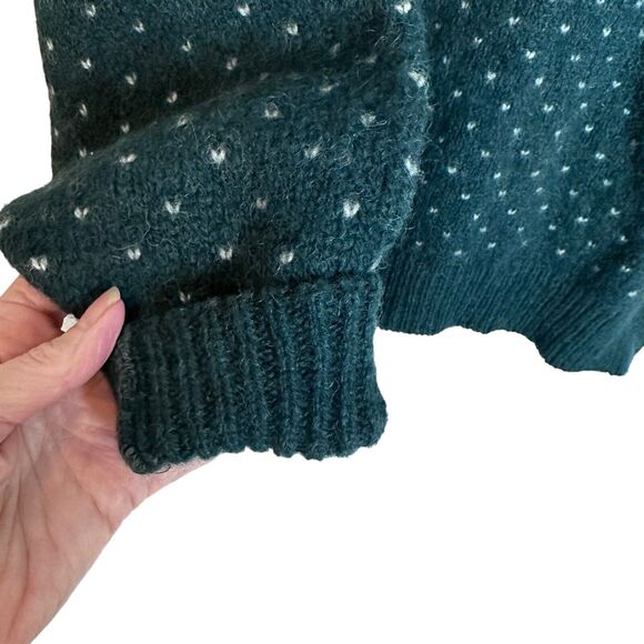 Vintage 80s 90s Woolrich Wool Sweater Birdseye Hand Framed Green Fisherman XL - Picture 5 of 8